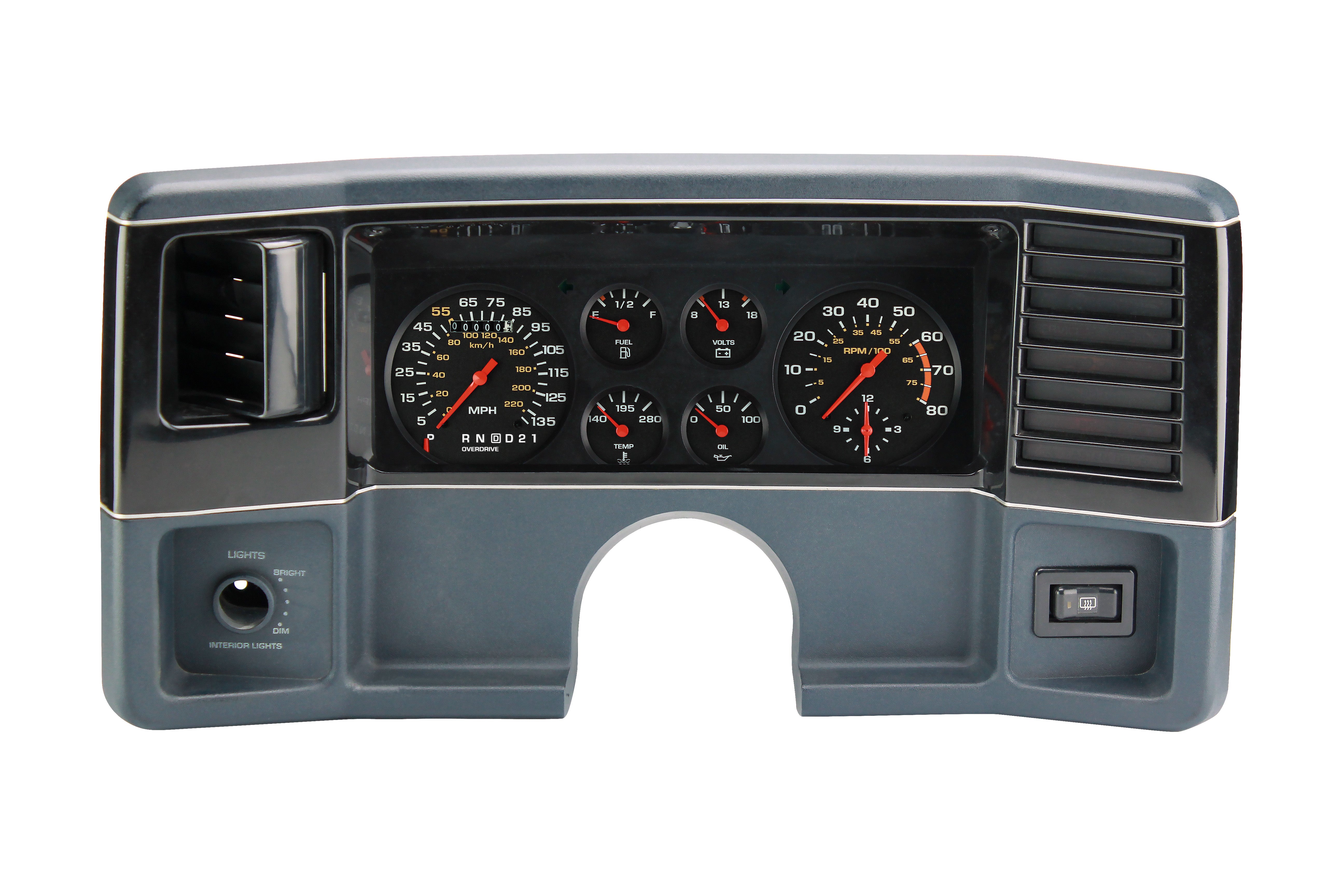 Classic Instruments CH78OE06 Chevy G-Body Direct Fit Gauge Package with Overdrive Gear Indicator Classic Instruments CH78OE06