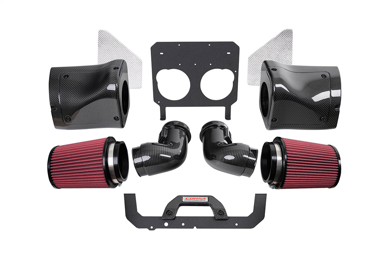 Corsa Performance 44012D Corsa Performance® C8 Z06 Dual Path Carbon Fiber Air Intake System with DryTech Corsa Performance 44012D