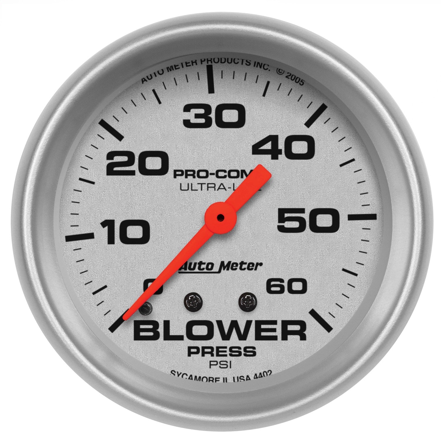 AutoMeter 4402 GAUGE; BLOWER PRESS; 2 5/8in.; 60PSI; MECHANICAL; ULTRA-LITE AutoMeter 4402