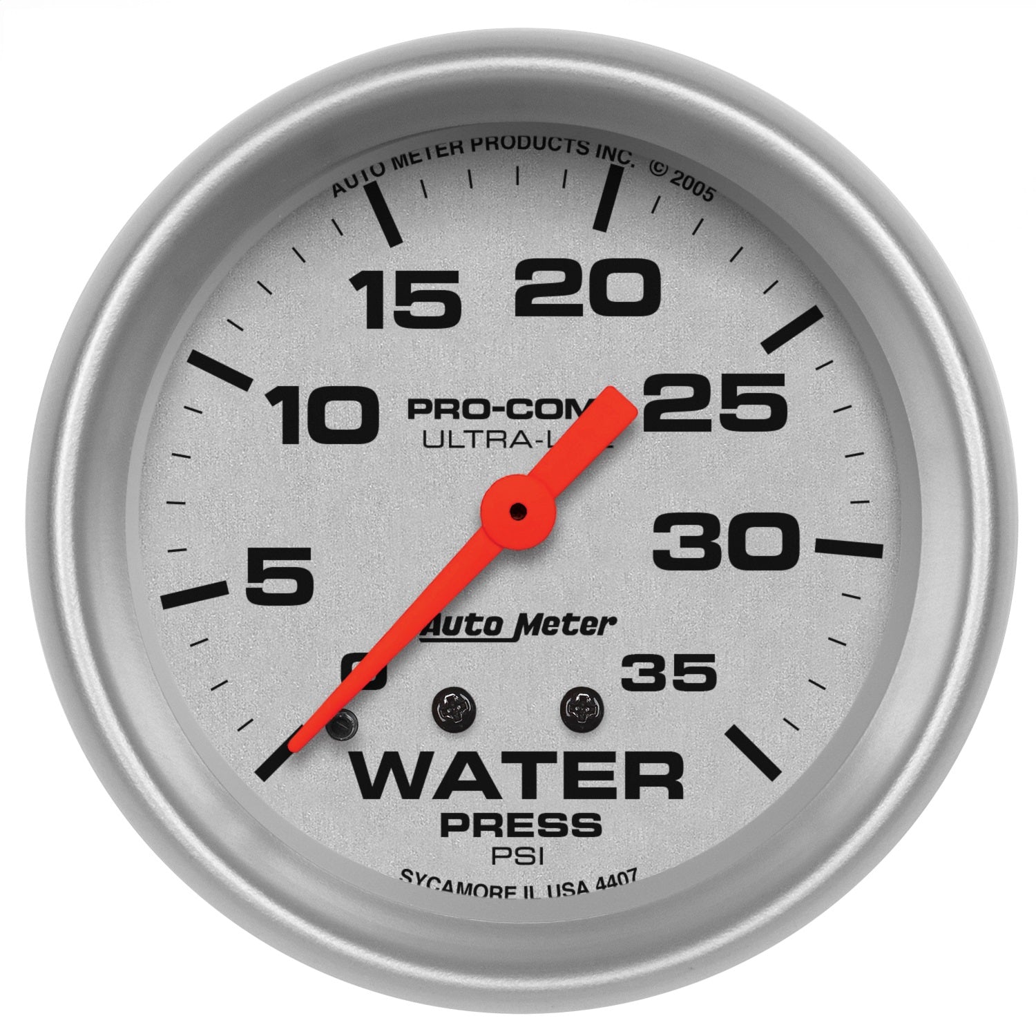 AutoMeter 4407 GAUGE; WATER PRESS; 2 5/8in.; 35PSI; MECHANICAL; ULTRA-LITE AutoMeter 4407