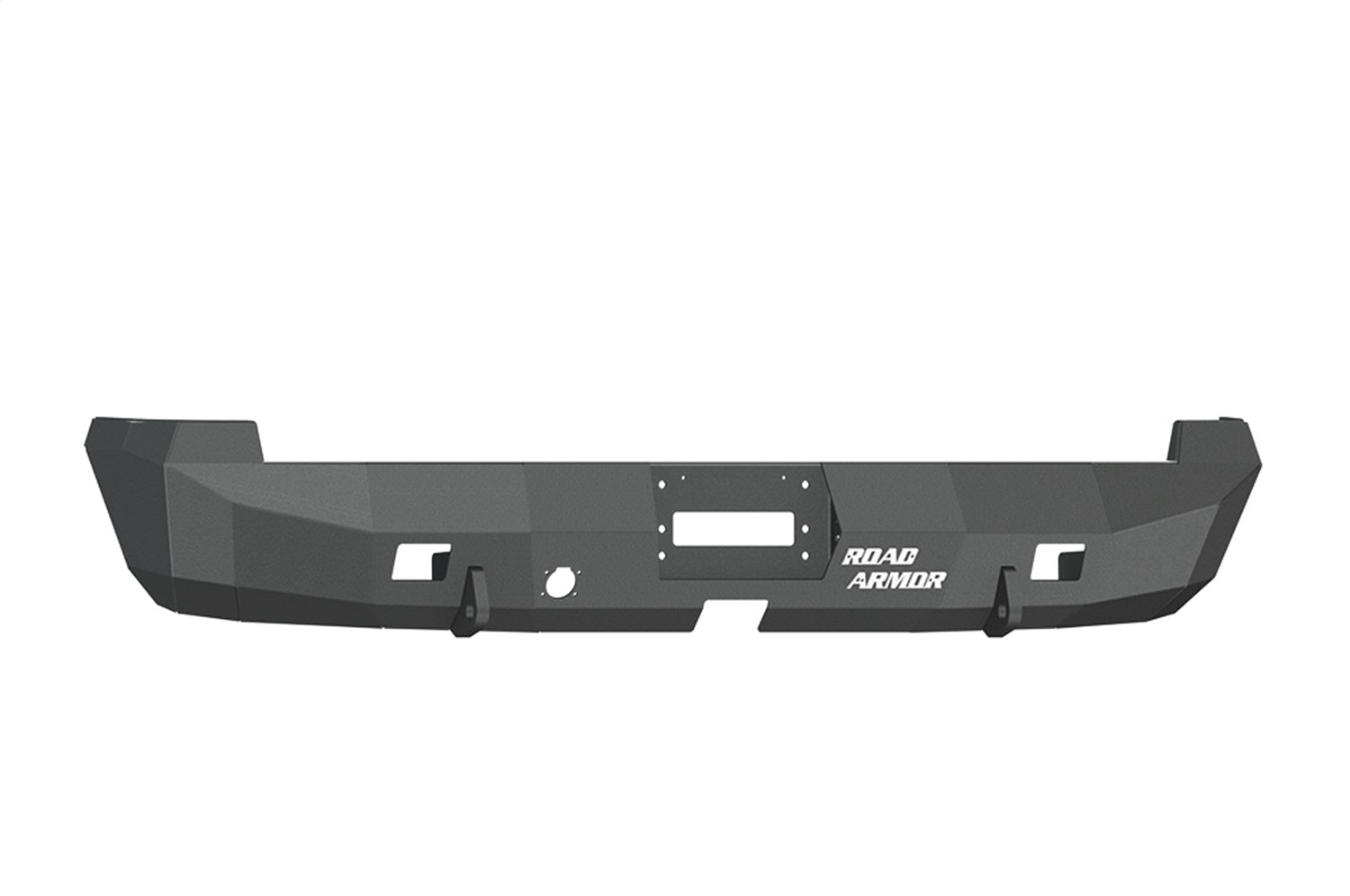 Road Armor 44100B Stealth Winch Rear Bumper; Steel; Satin Black; Road Armor 44100B