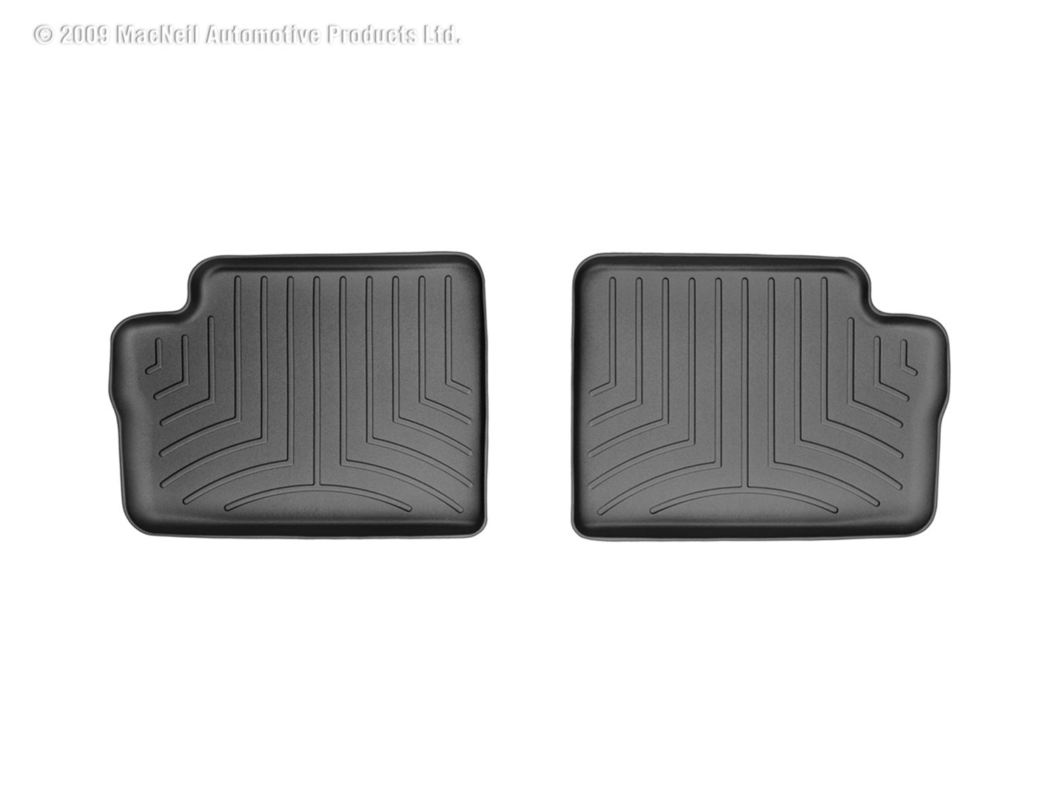 Weathertech 441092 FloorLiner™ DigitalFit®; Black; Rear; 2 Pieces; Weathertech 441092