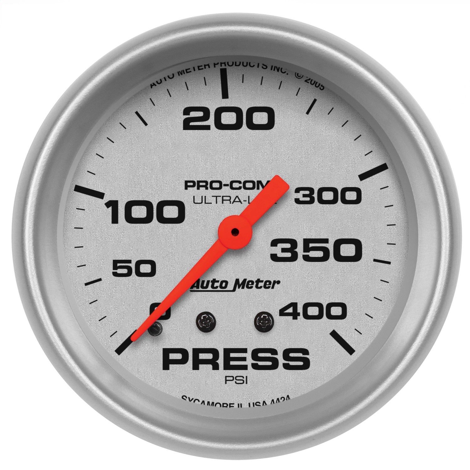 AutoMeter 4424 GAUGE; PRESSURE; 2 5/8in.; 400PSI; MECHANICAL; ULTRA-LITE AutoMeter 4424