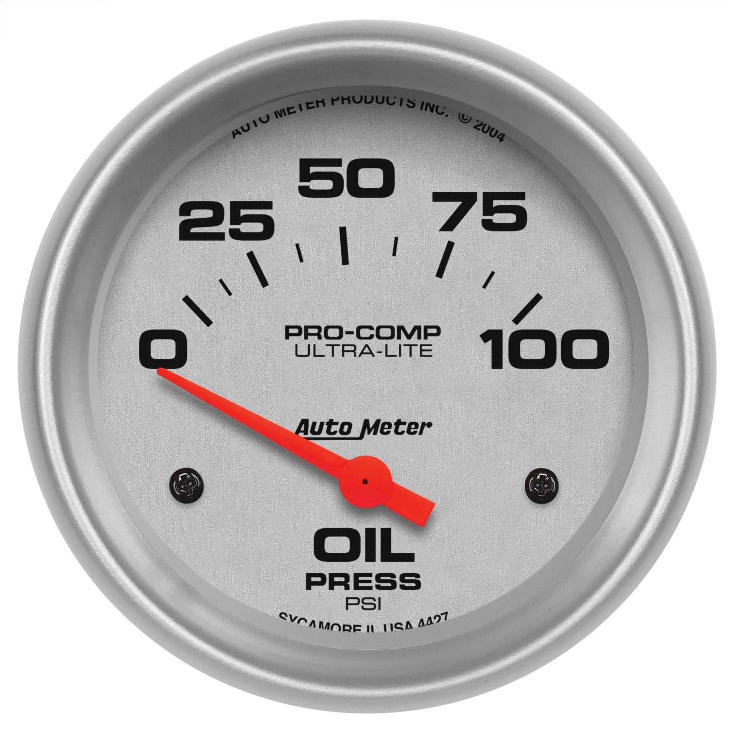 AutoMeter 4427 GAUGE; OIL PRESSURE; 2 5/8in.; 100PSI; ELECTRIC; ULTRA-LITE AutoMeter 4427