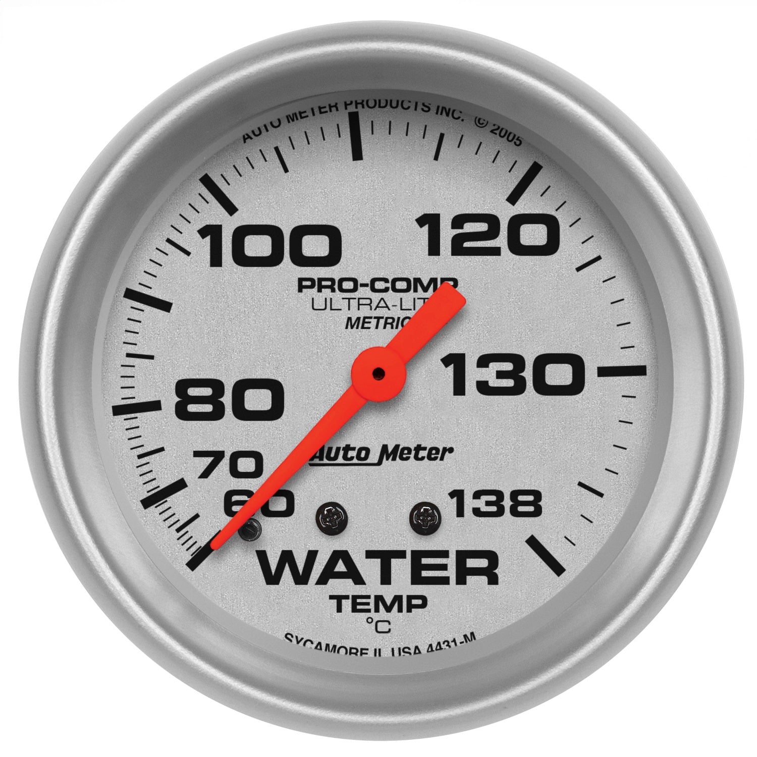 AutoMeter 4431-M GAUGE; WATER TEMP; 2 5/8in.; 60-140deg.C; MECHANICAL; ULTRA-LITE AutoMeter 4431-M