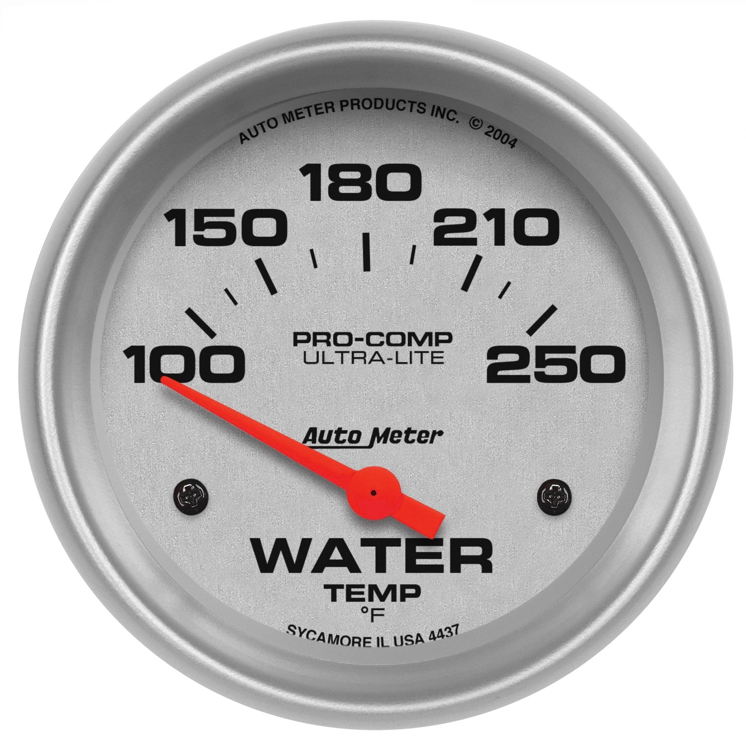 AutoMeter 4437 GAUGE; WATER TEMP; 2 5/8in.; 100-250deg.F; ELECTRIC; ULTRA-LITE AutoMeter 4437