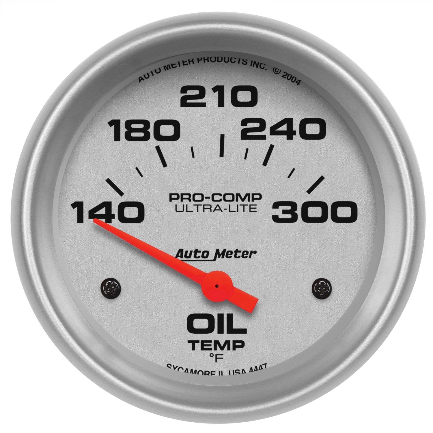 AutoMeter 4447 GAUGE; OIL TEMP; 2 5/8in.; 140-300deg.F; ELECTRIC; ULTRA-LITE AutoMeter 4447