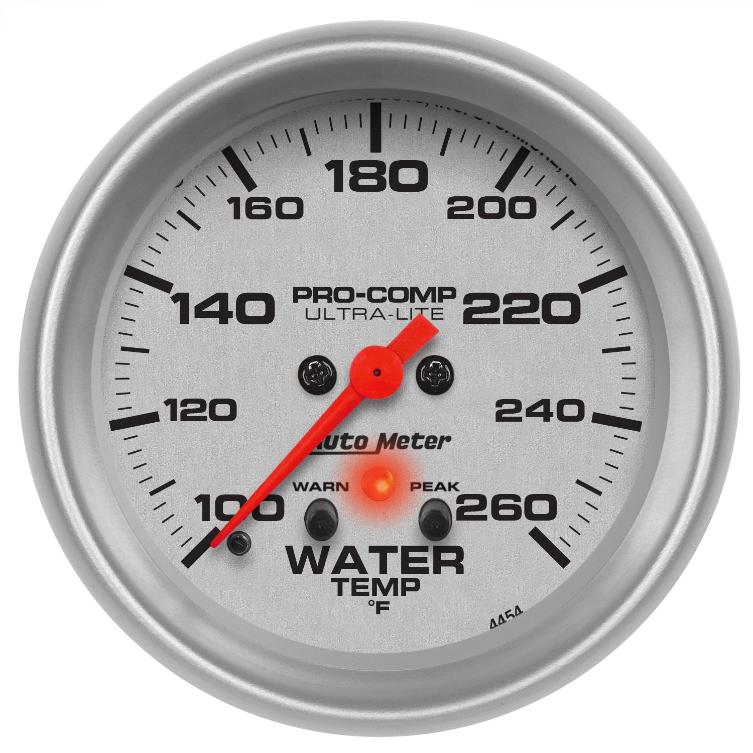 AutoMeter 4454 GAUGE; WATER TEMP; 2 5/8in.; 260deg.F; DIGITAL STEPPER MOTOR W/PK/WRN; ULTRA-LIT AutoMeter 4454