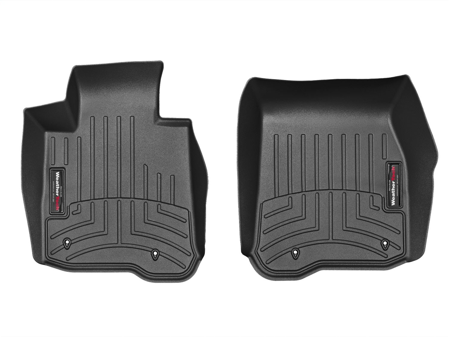 Weathertech 445601 FloorLiner™ DigitalFit®; Black; Front; Weathertech 445601
