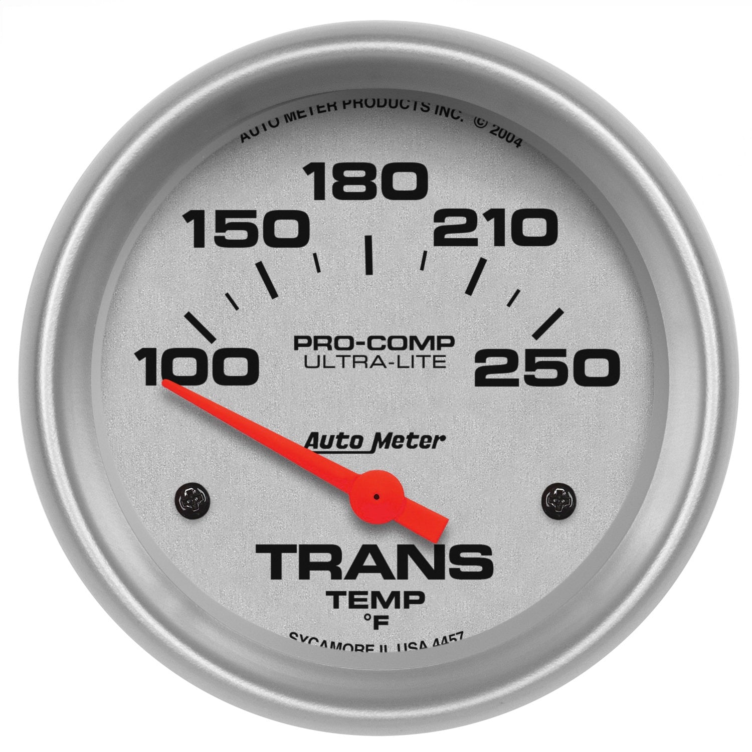AutoMeter 4457 GAUGE; TRANSMISSION TEMP; 2 5/8in.; 100-250deg.F; ELECTRIC; ULTRA-LITE AutoMeter 4457