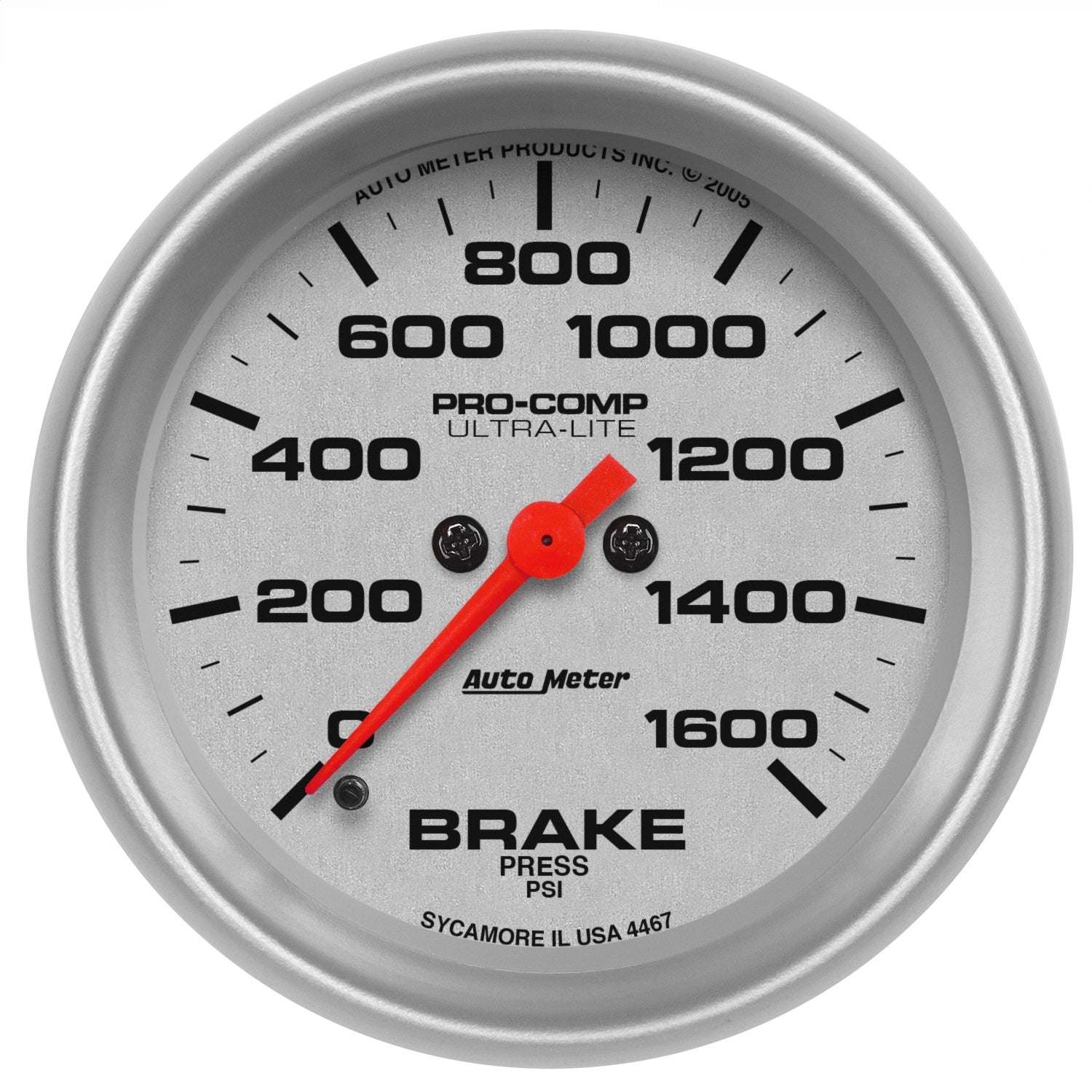 AutoMeter 4467 GAUGE; BRAKE PRESS; 2 5/8in.; 1600PSI; DIGITAL STEPPER MOTOR; ULTRA-LITE AutoMeter 4467