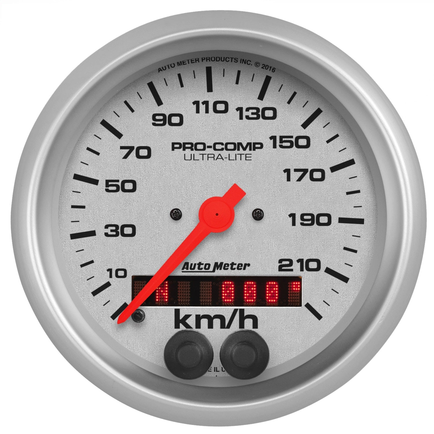 AutoMeter 4480-M GAUGE; SPEEDOMETER; 3 3/8in.; 225KM/H; GPS; ULTRA-LITE AutoMeter 4480-M
