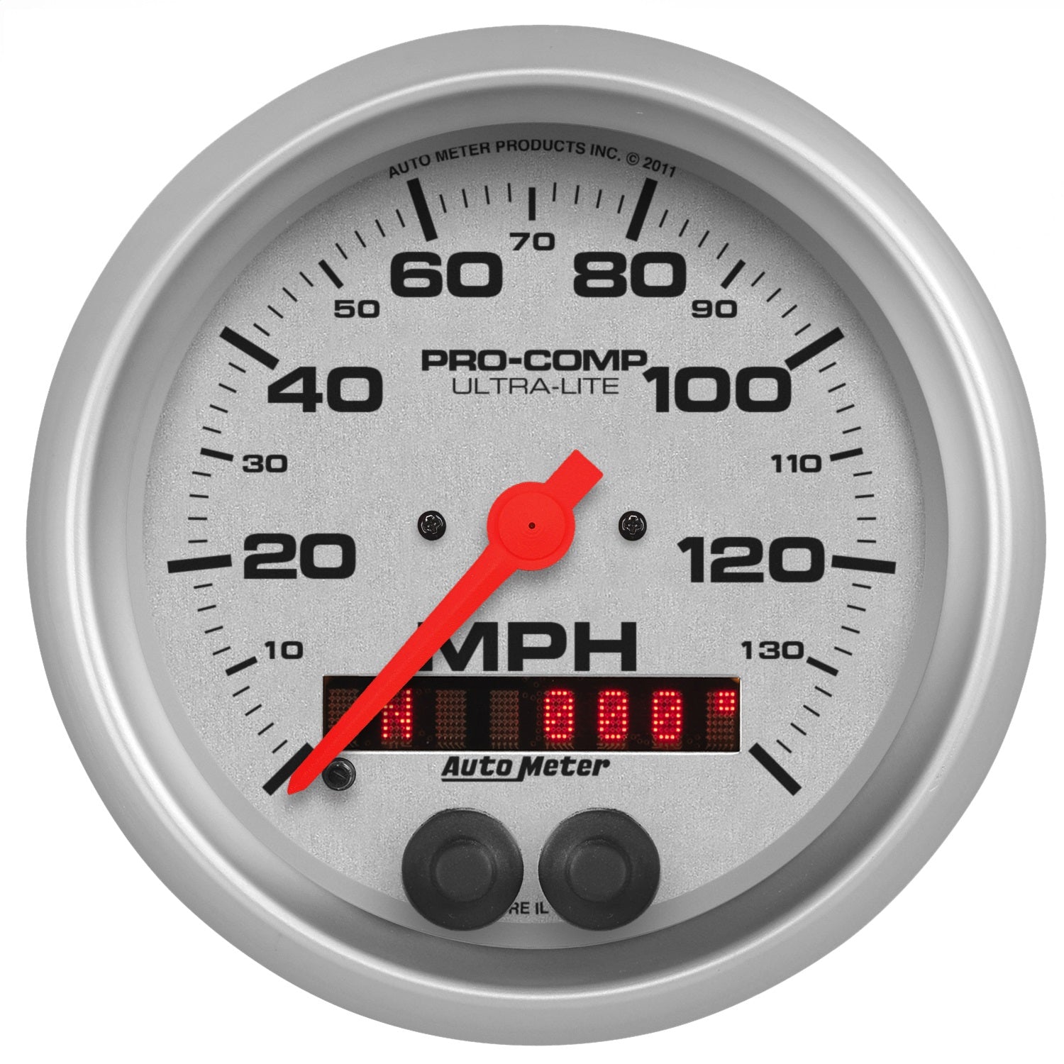 AutoMeter 4480 GAUGE; SPEEDOMETER; 3 3/8in.; 140MPH; GPS; ULTRA-LITE AutoMeter 4480