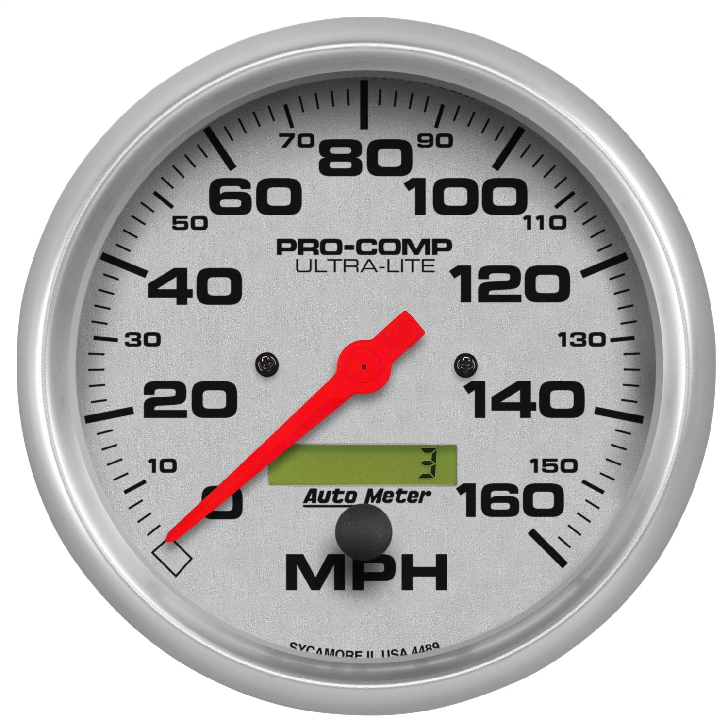 AutoMeter 4489 GAUGE; SPEEDO; 5in.; 160MPH; ELEC. PROGRAM W/LCD ODO; ULTRA-LITE AutoMeter 4489