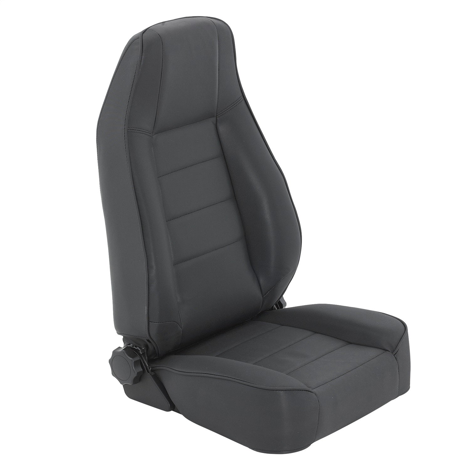 Factory Style Replacement Seat; Denim Black; No Drilling Installation; Front; Smittybilt 45015