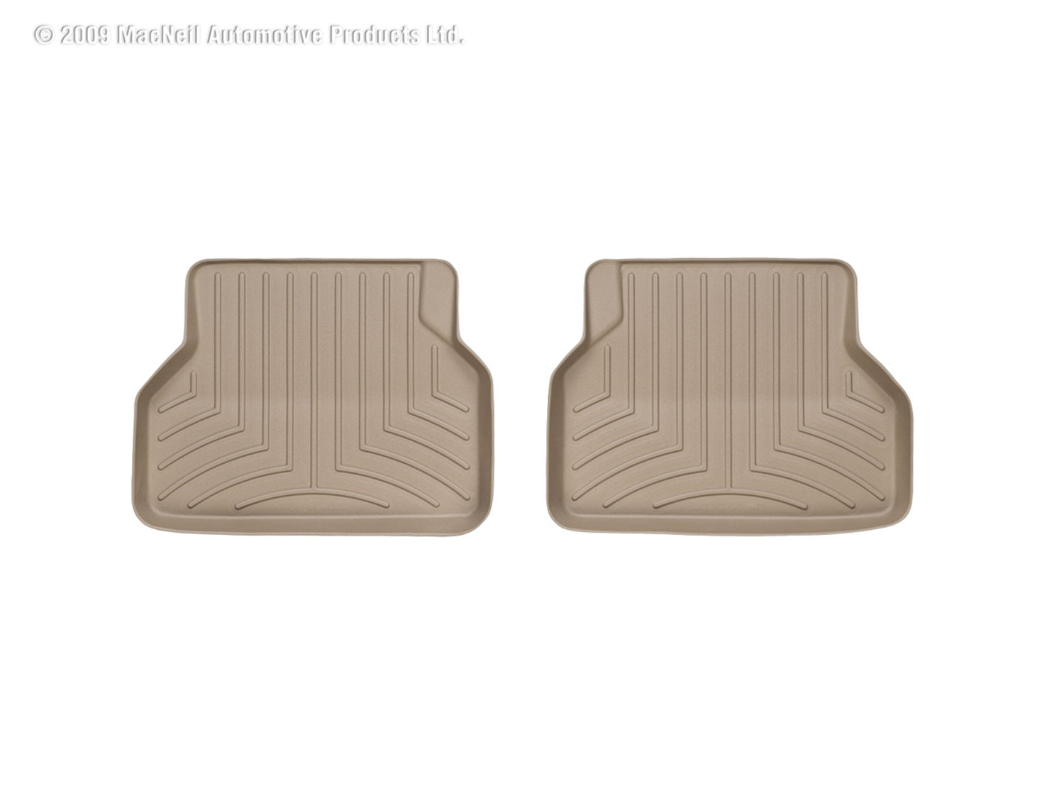 Weathertech 451642 FloorLiner™ DigitalFit®; Tan; Rear; 2 Pieces; Weathertech 451642