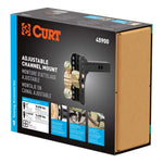 CURT 45900 Adjustable Channel Mount with Dual Ball (2" Shank, 14,000 lbs., 6" Drop) - view 10