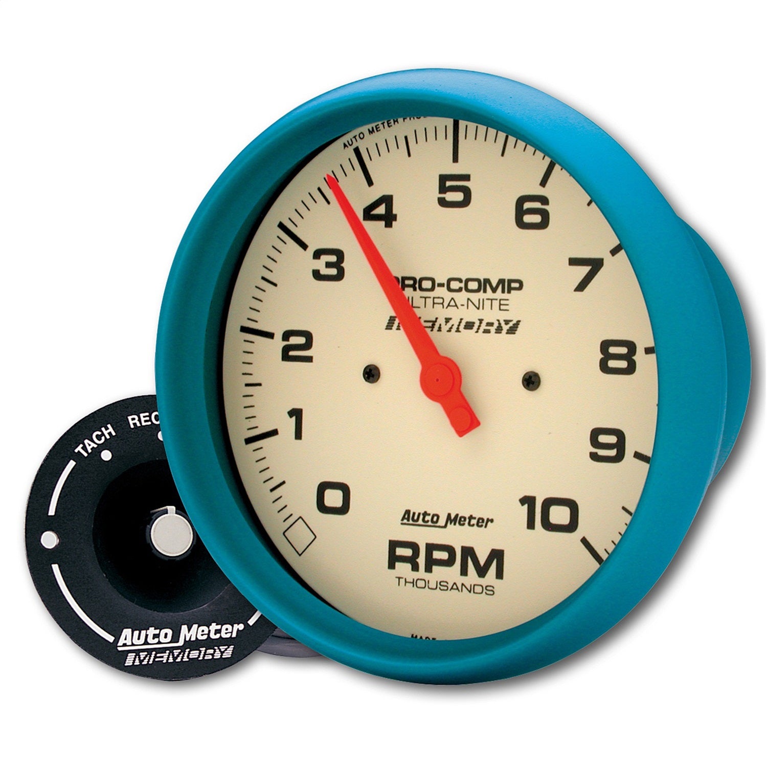 AutoMeter 4594 GAUGE; TACH; 5in.; 10K RPM; IN-DASH; W/PEAK MEMORY; GLOW IN DARK; ULTRA-NITE AutoMeter 4594