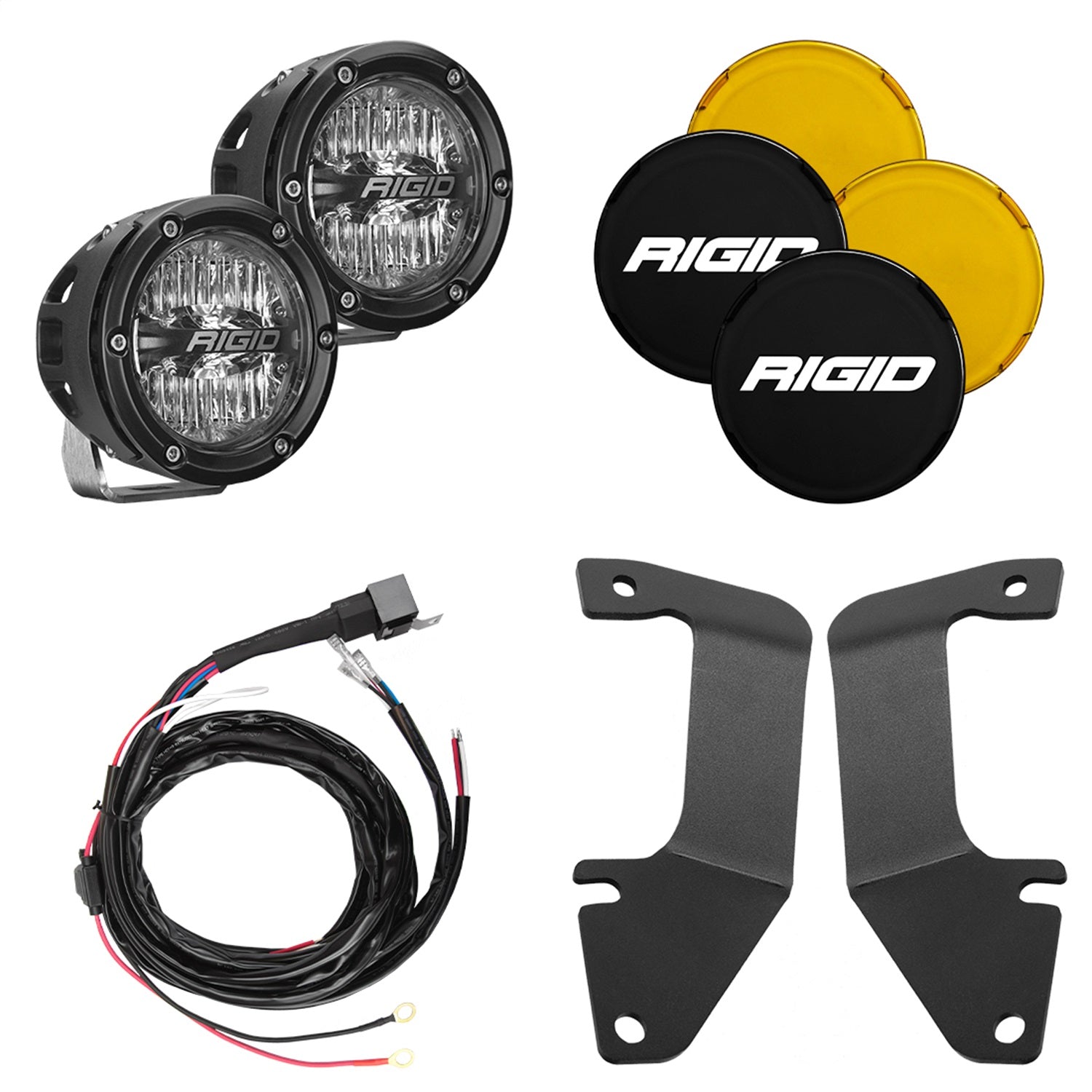RIGID Industries 46706 RIGID 2014-2020 Toyota Tundra A-Pillar Light Kit; Includes 4In 360-Series Drive RIGID Industries 46706