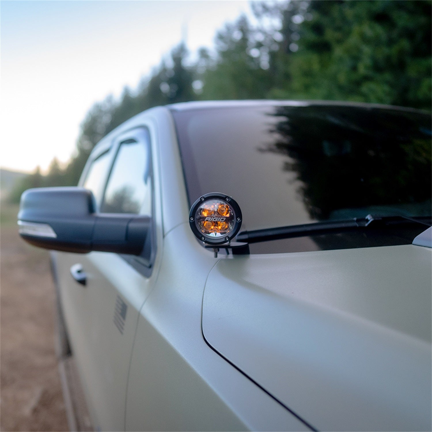 RIGID Industries 46717 2019+Dodge RAM 1500 and 2019+TRX A-Pillar LED Light Mounts RIGID Industries 46717