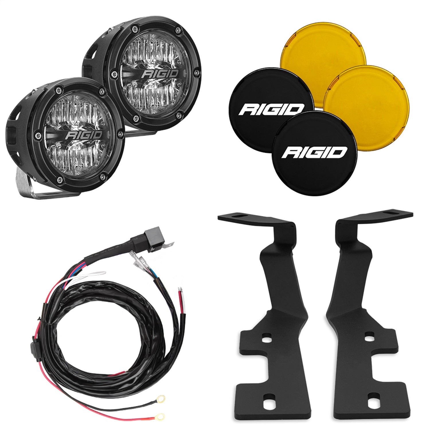 RIGID Industries 46718 RIGID 2019+Dodge RAM 1500 anf 2019+TRX A-Pillar 4in. 360-Series LED Light Kit RIGID Industries 46718
