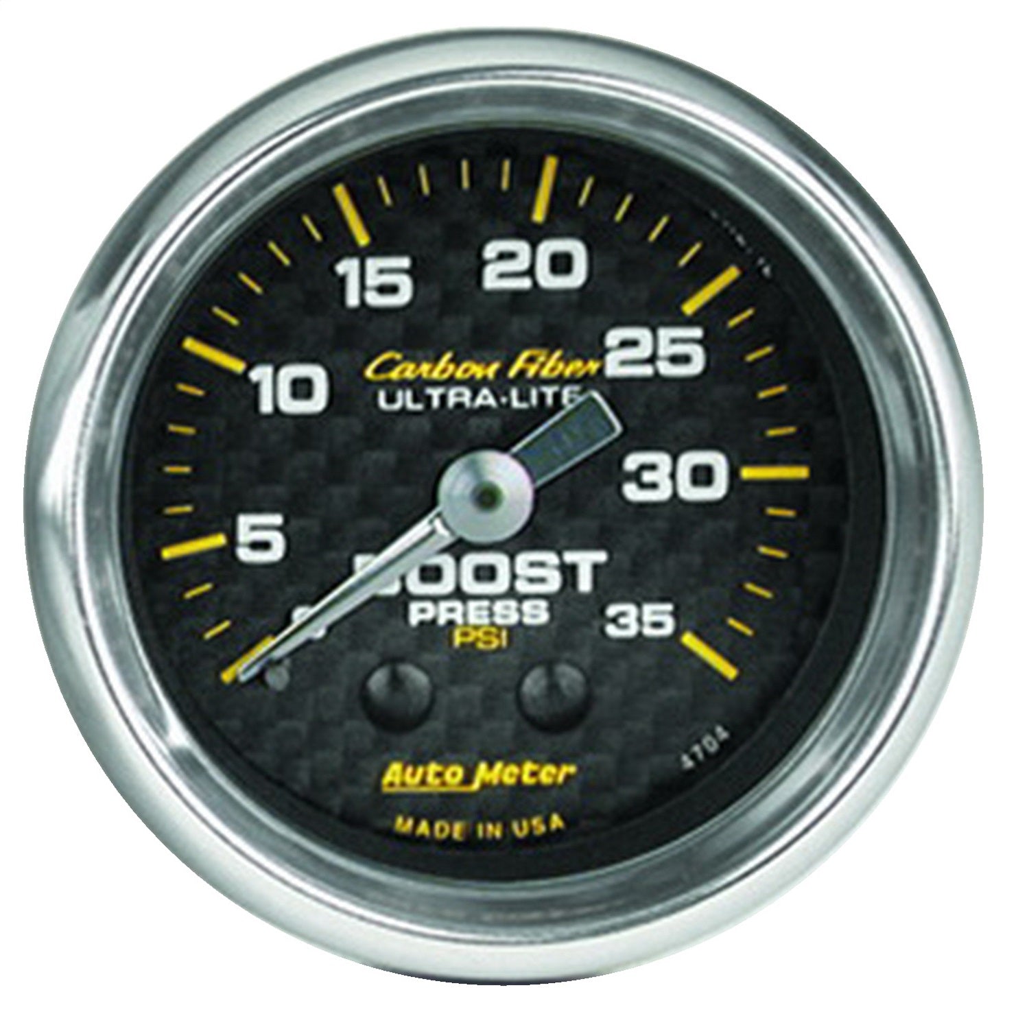 AutoMeter 4704 GAUGE; BOOST; 2 1/16in.; 35PSI; MECHANICAL; CARBON FIBER AutoMeter 4704