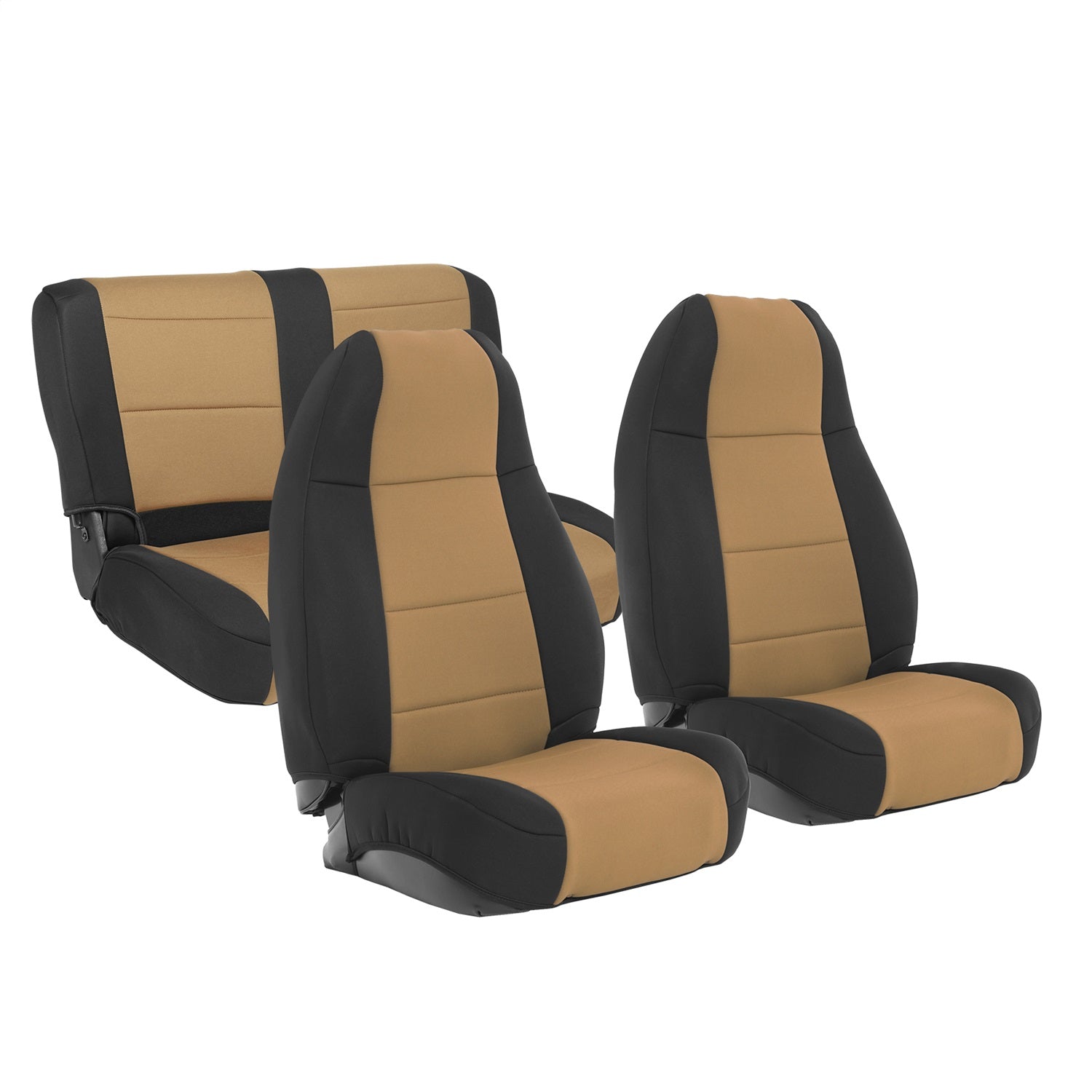 Neoprene Seat Cover; Light Tan; Front/Rear; Smittybilt 471125