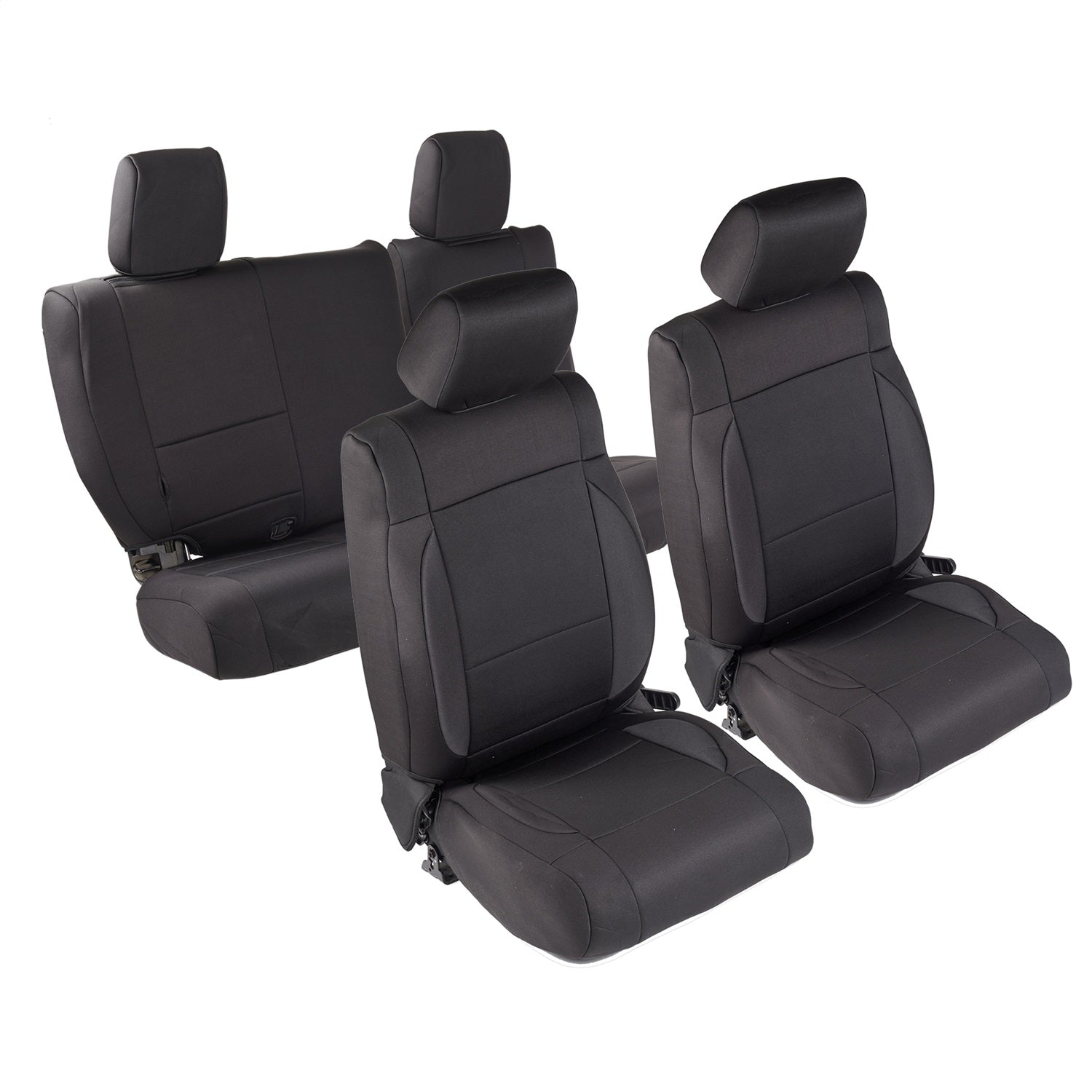 Neoprene Seat Cover; Black/Black; Front/Rear; Smittybilt 471801