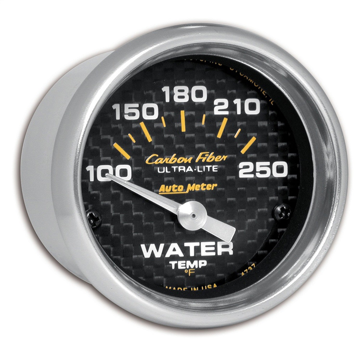 AutoMeter 4737 GAUGE; WATER TEMP; 2 1/16in.; 100-250deg.F; ELECTRIC; CARBON FIBER AutoMeter 4737