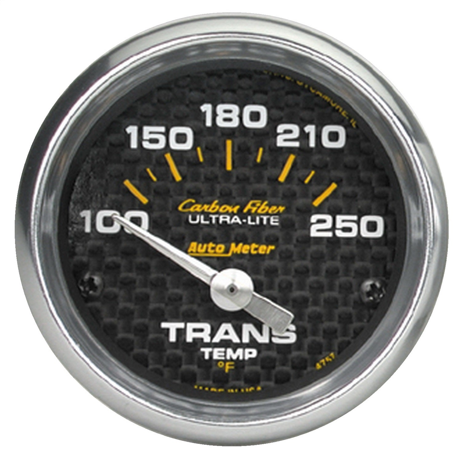 AutoMeter 4757 GAUGE; TRANSMISSION TEMP; 2 1/16in.; 100-250deg.F; ELECTRIC; CARBON FIBER AutoMeter 4757
