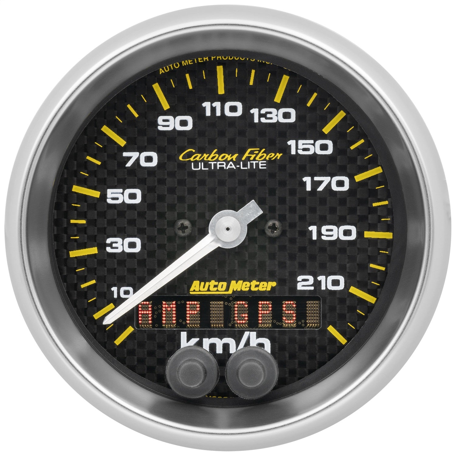 AutoMeter 4780-M GAUGE; SPEEDOMETER; 3 3/8in.; 225KM/H; GPS; CARBON FIBER AutoMeter 4780-M