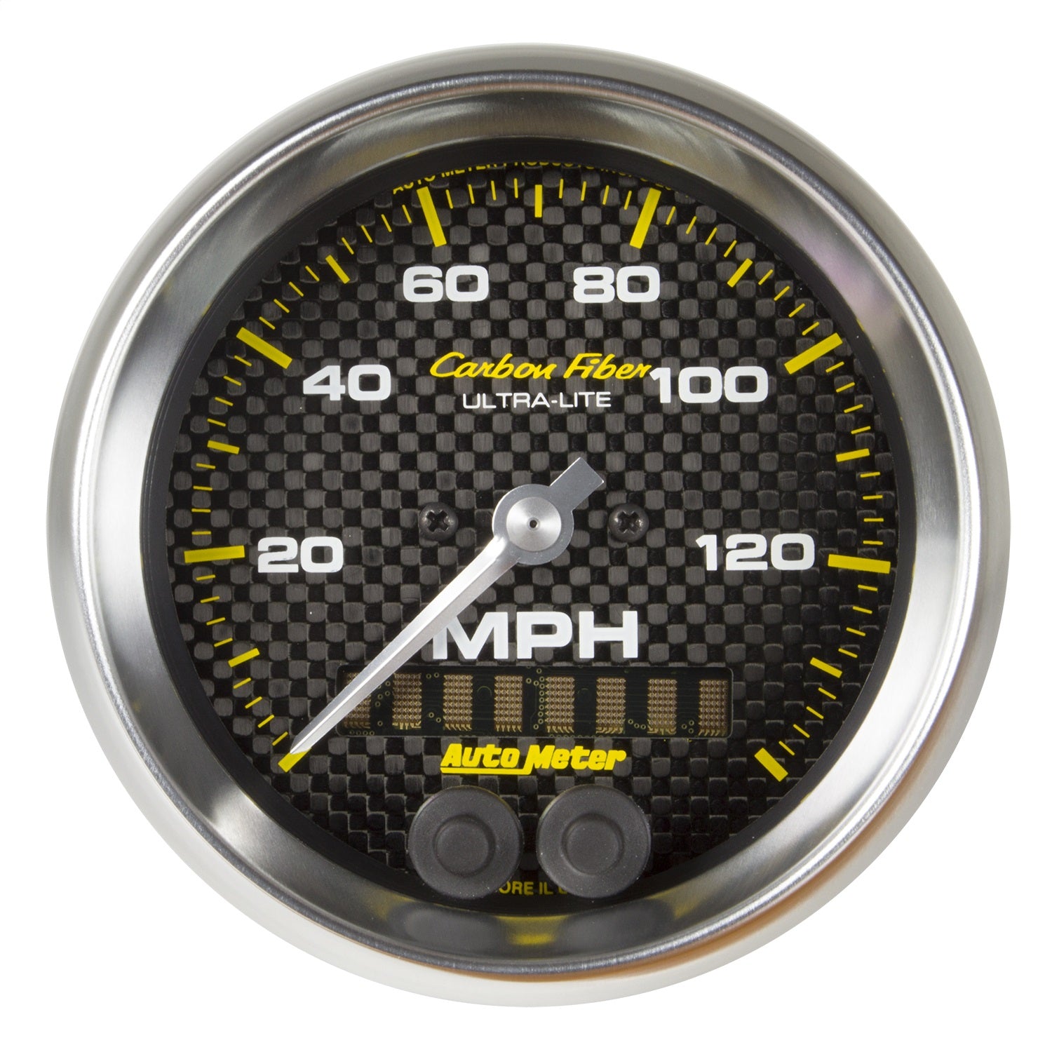 AutoMeter 4780 GAUGE; SPEEDOMETER; 3 3/8in.; 140MPH; GPS; CARBON FIBER AutoMeter 4780