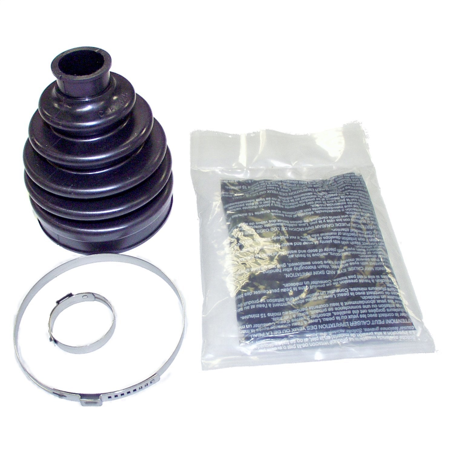 Crown Automotive Jeep Replacement 4796233AB CV Joint Boot Kit; Front; Incl. Boot/Clamps/Grease; Superseded By PN[4796233]; Crown Automotive Jeep Replacement 4796233AB