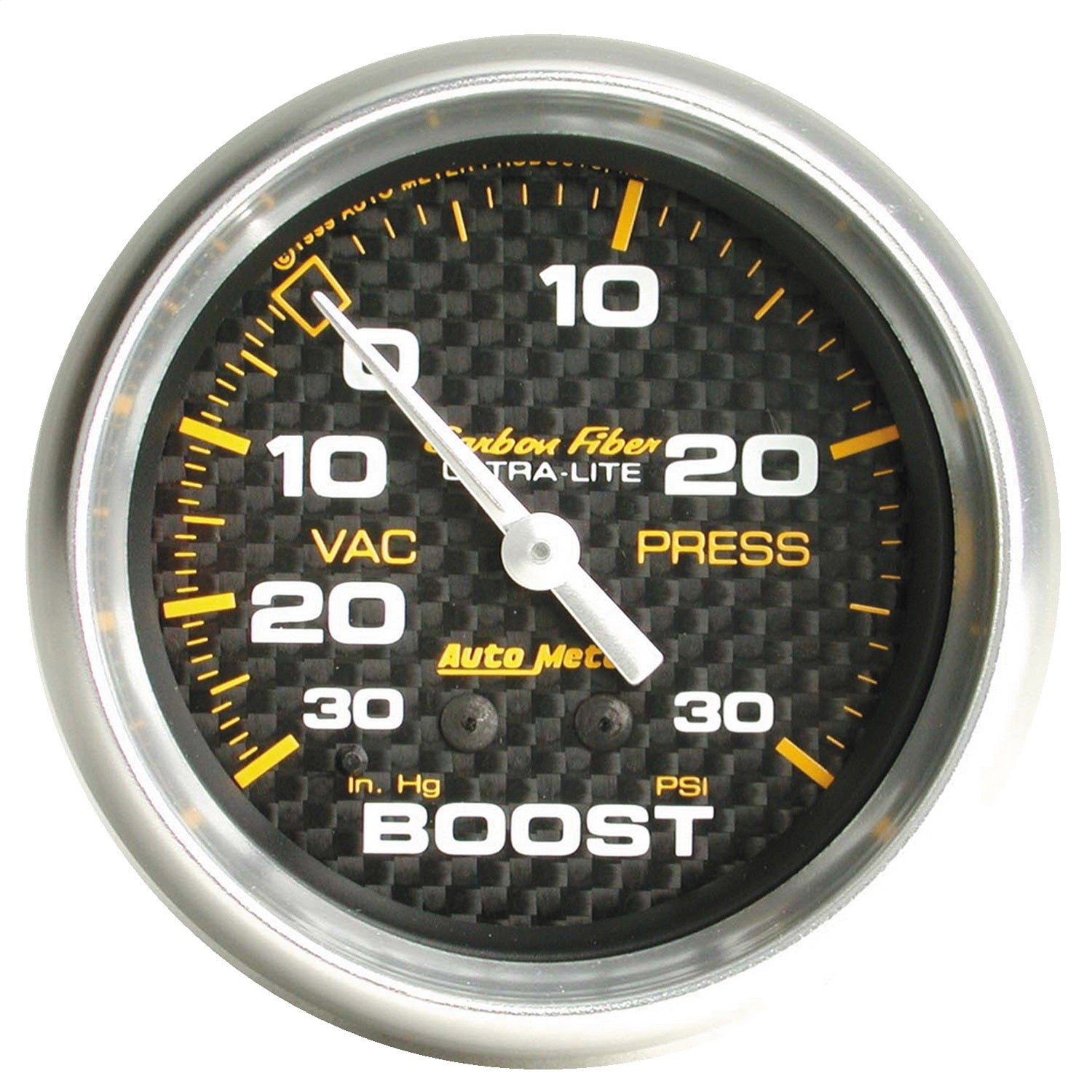 AutoMeter 4803 GAUGE; VAC/BOOST; 2 5/8in.; 30INHG-30PSI; MECHANICAL; CARBON FIBER AutoMeter 4803
