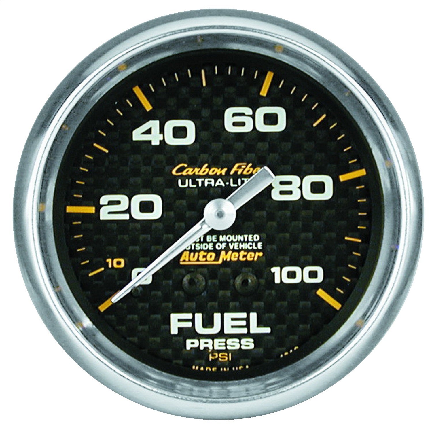 AutoMeter 4812 GAUGE; FUEL PRESSURE; 2 5/8in.; 100PSI; MECHANICAL; CARBON FIBER AutoMeter 4812