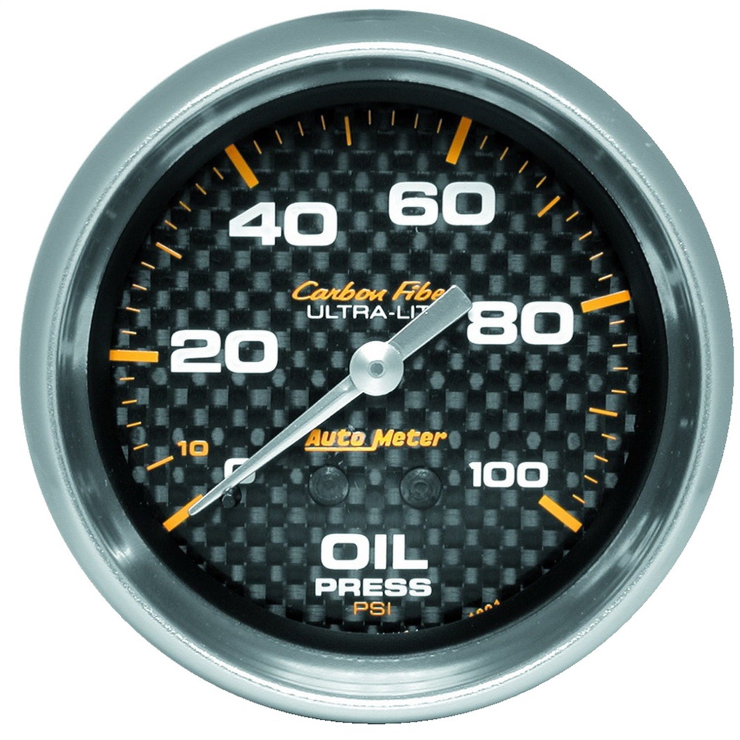 AutoMeter 4821 GAUGE; OIL PRESSURE; 2 5/8in.; 100PSI; MECHANICAL; CARBON FIBER AutoMeter 4821