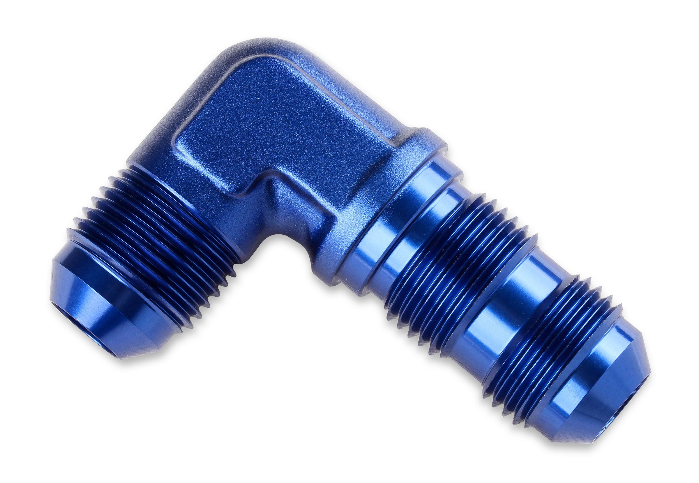 Mr. Gasket -8 AN 90 Degree Bulkhead Fitting - Blue