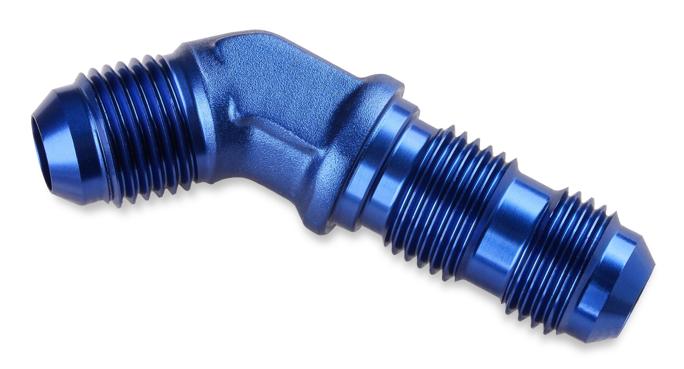 Mr. Gasket -8 AN 45 Degree Bulkhead Fitting - Blue