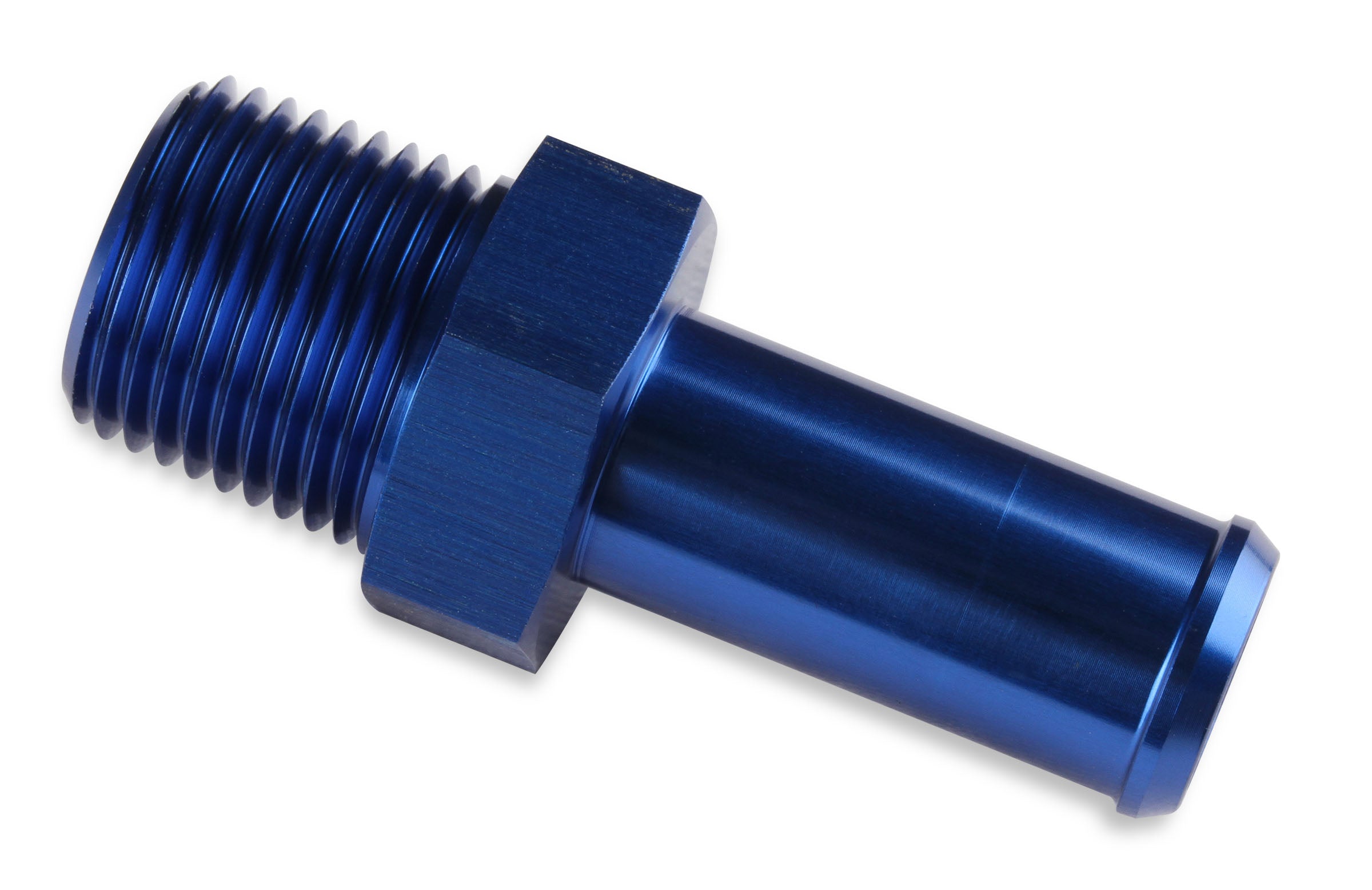Mr. Gasket Straight 3/4 Inch Hose To 3/4 Inch NPT - Blue