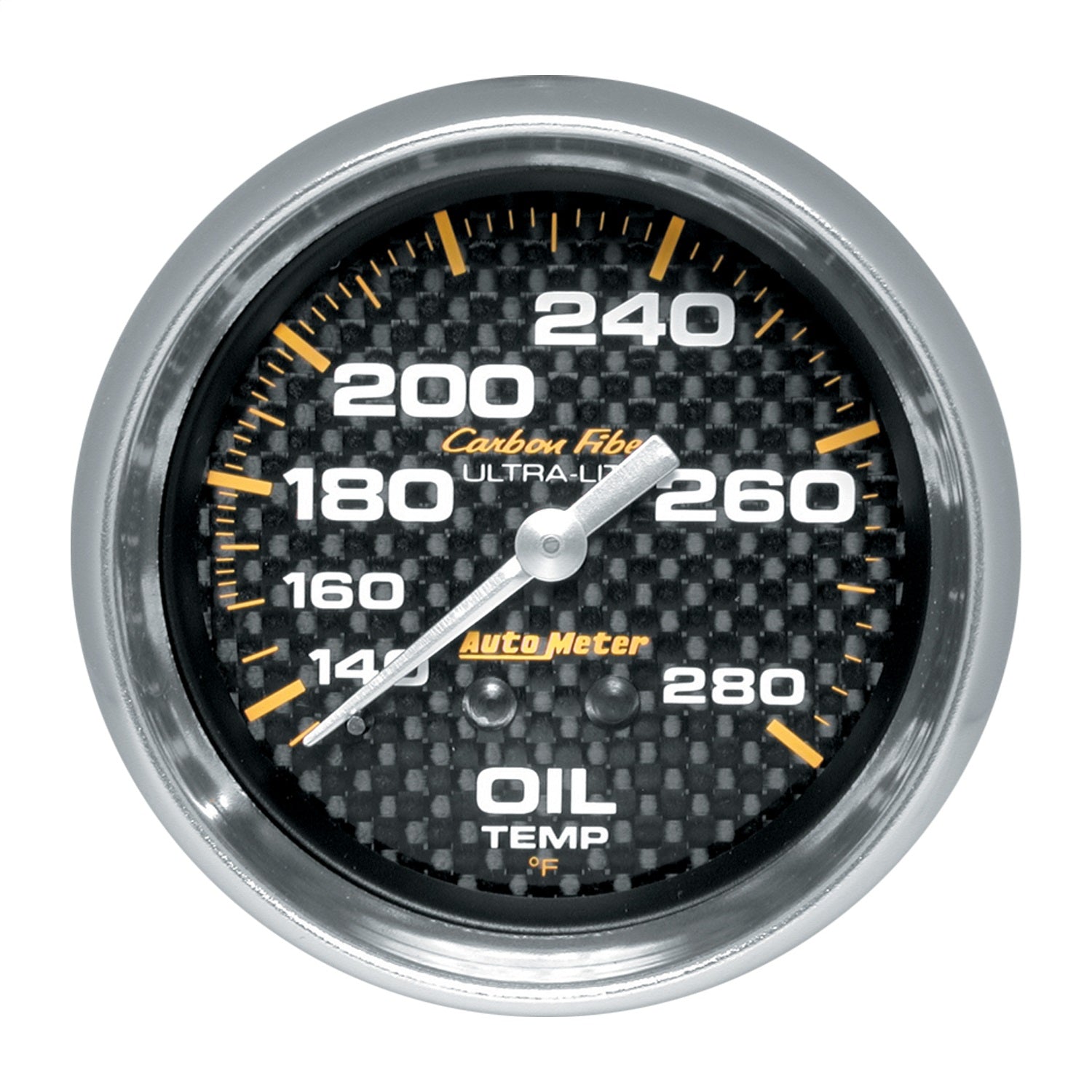 AutoMeter 4841 GAUGE; OIL TEMP; 2 5/8in.; 140-280deg.F; MECHANICAL; CARBON FIBER AutoMeter 4841