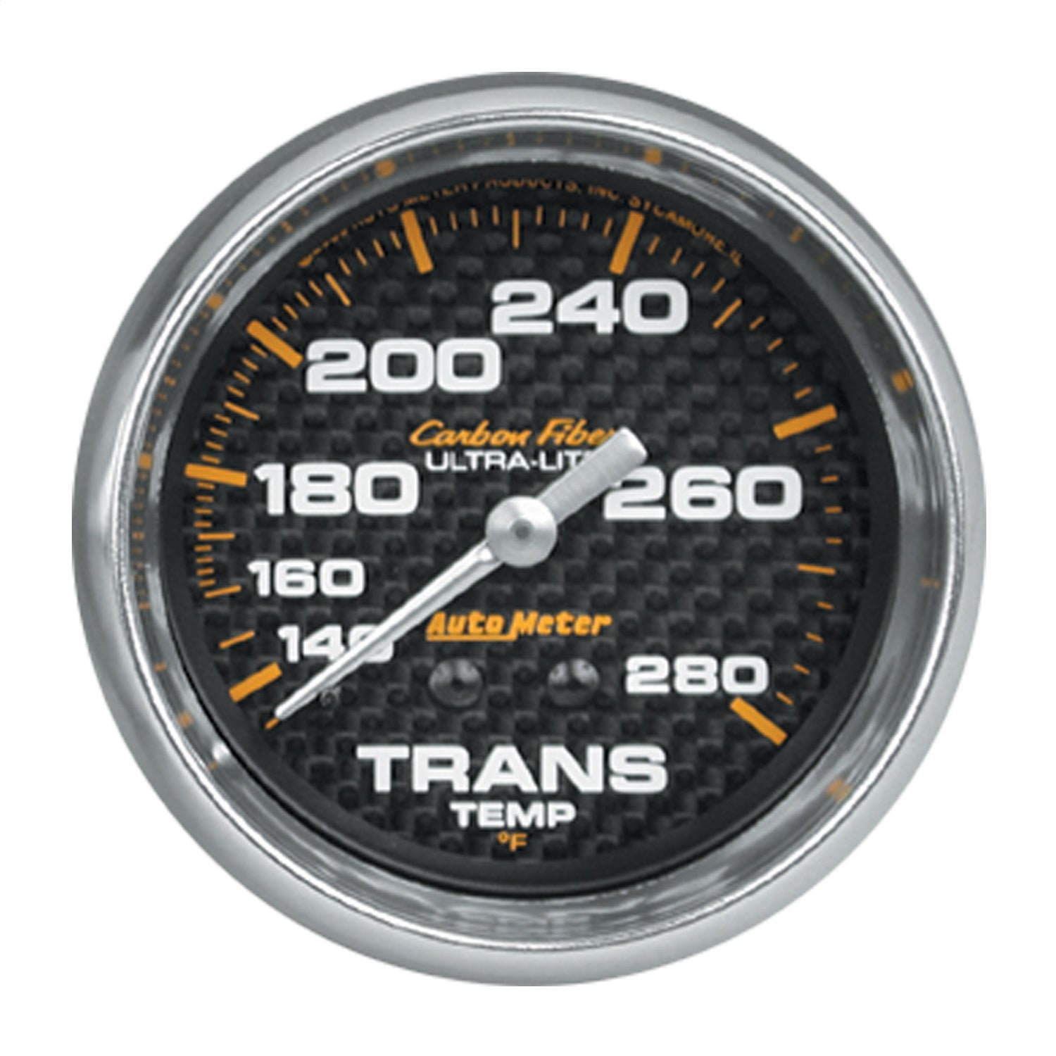AutoMeter 4851 GAUGE; TRANSMISSION TEMP; 2 5/8in.; 140-280deg.F; MECHANICAL; CARBON FIBER AutoMeter 4851