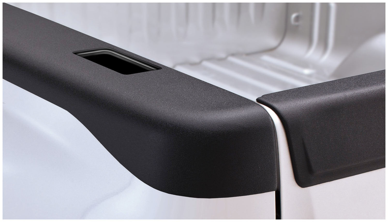 Bushwacker 48522 Ultimate SmoothBack™ Bed Rail Cap; OE Matte Black; w/Stake Pocket; Bushwacker 48522