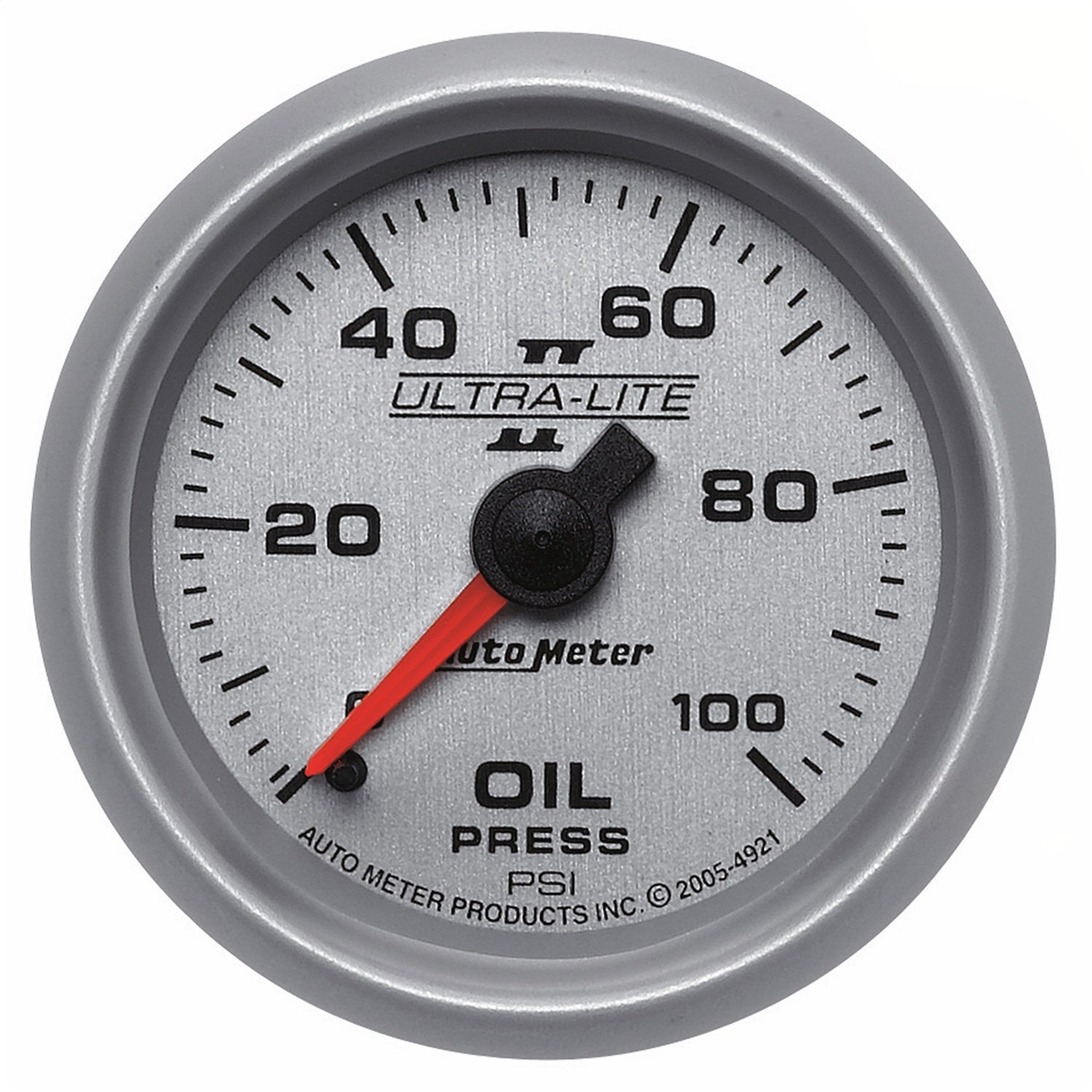 AutoMeter 4921 GAUGE; OIL PRESSURE; 2 1/16in.; 100PSI; MECHANICAL; ULTRA-LITE II AutoMeter 4921