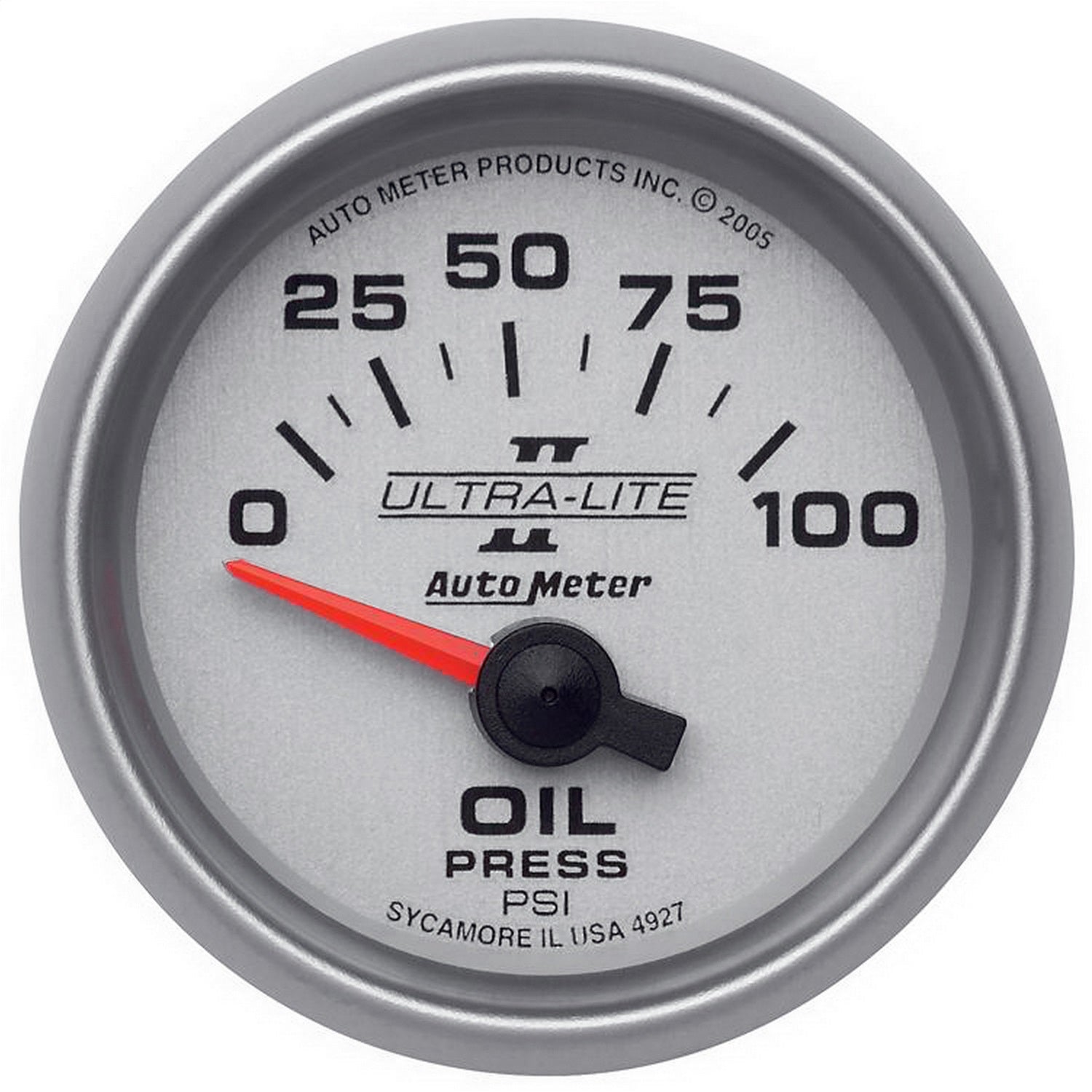 AutoMeter 4927 GAUGE; OIL PRESSURE; 2 1/16in.; 100PSI; ELECTRIC; ULTRA-LITE II AutoMeter 4927