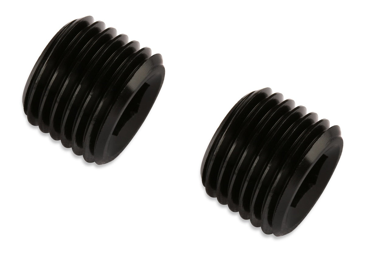 Mr. Gasket 3/8 Inch NPT Plugs (2) - Black