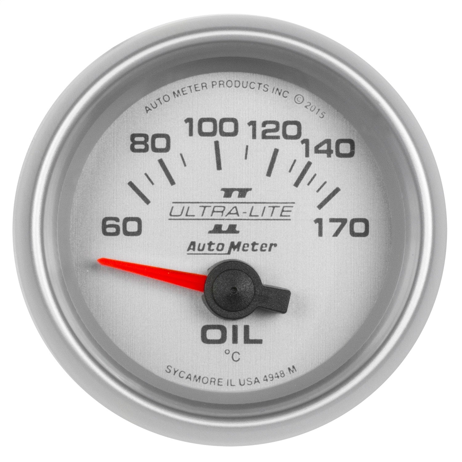 AutoMeter 4948-M GAUGE; OIL TEMP; 2 1/16in.; 60-170deg.F; ELECTRIC; ULTRA-LITE II AutoMeter 4948-M