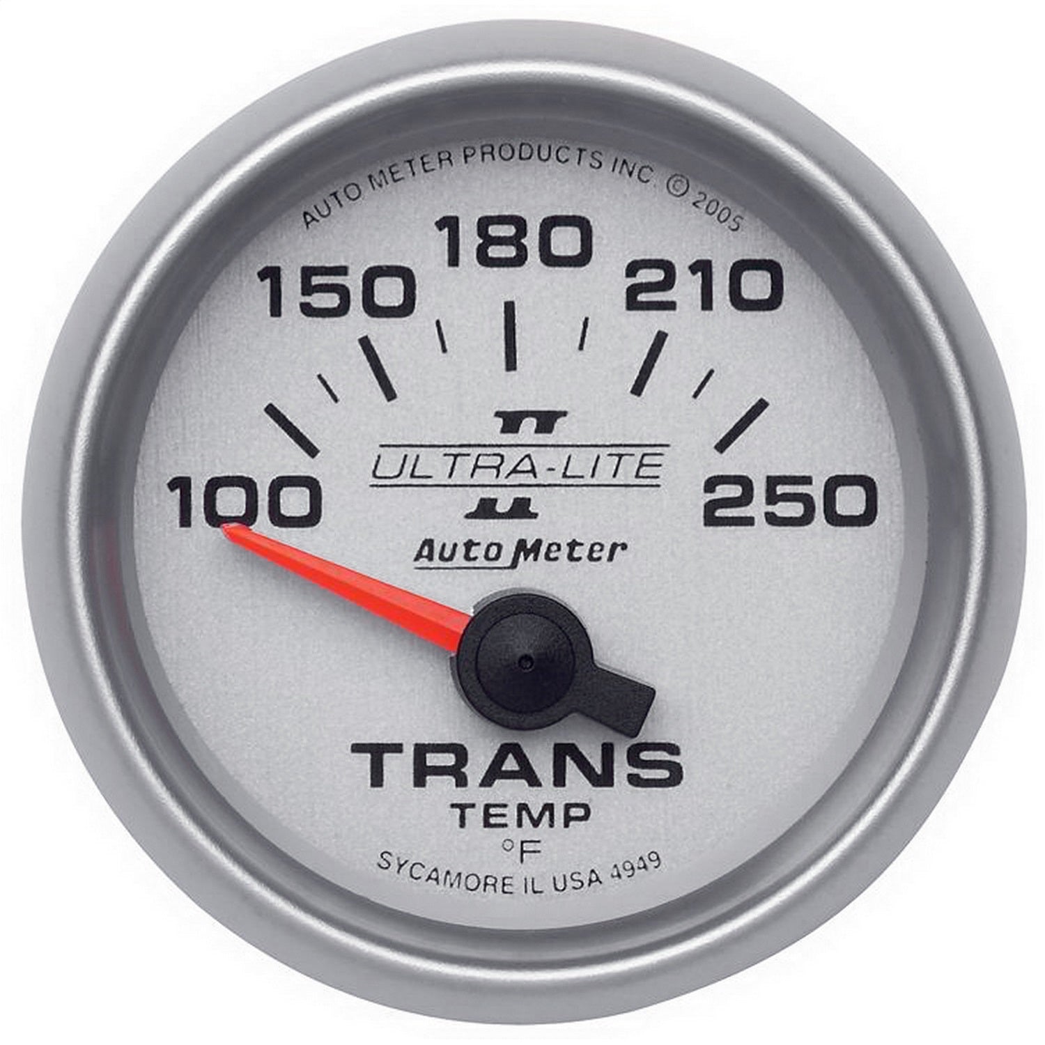 AutoMeter 4949 GAUGE; TRANSMISSION TEMP; 2 1/16in.; 100-250deg.F; ELECTRIC; ULTRA-LITE II AutoMeter 4949