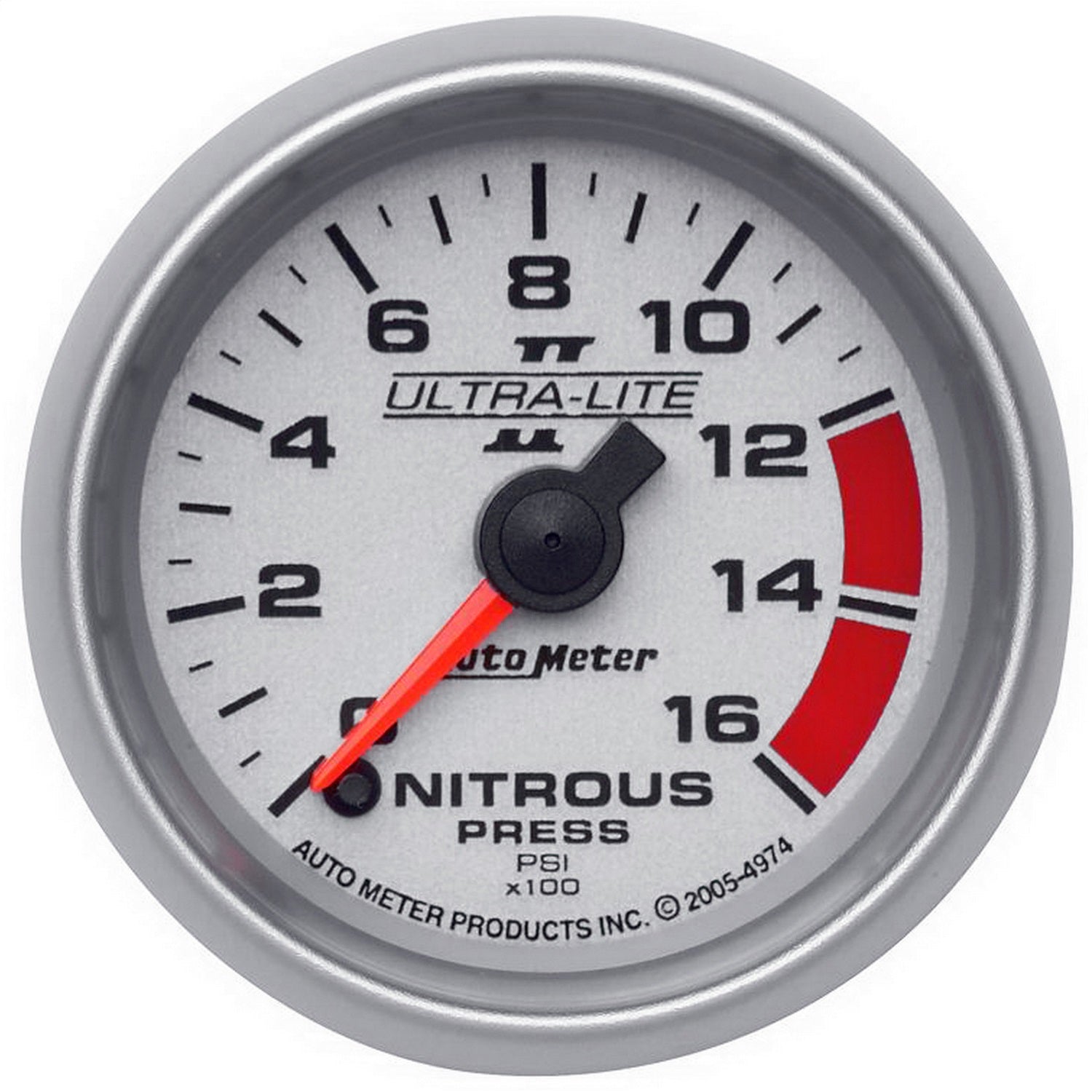 AutoMeter 4974 GAUGE; NITROUS PRESSURE; 2 1/16in.; 1600PSI; DIGITAL STEPPER MOTOR; ULTRA-LITE I AutoMeter 4974