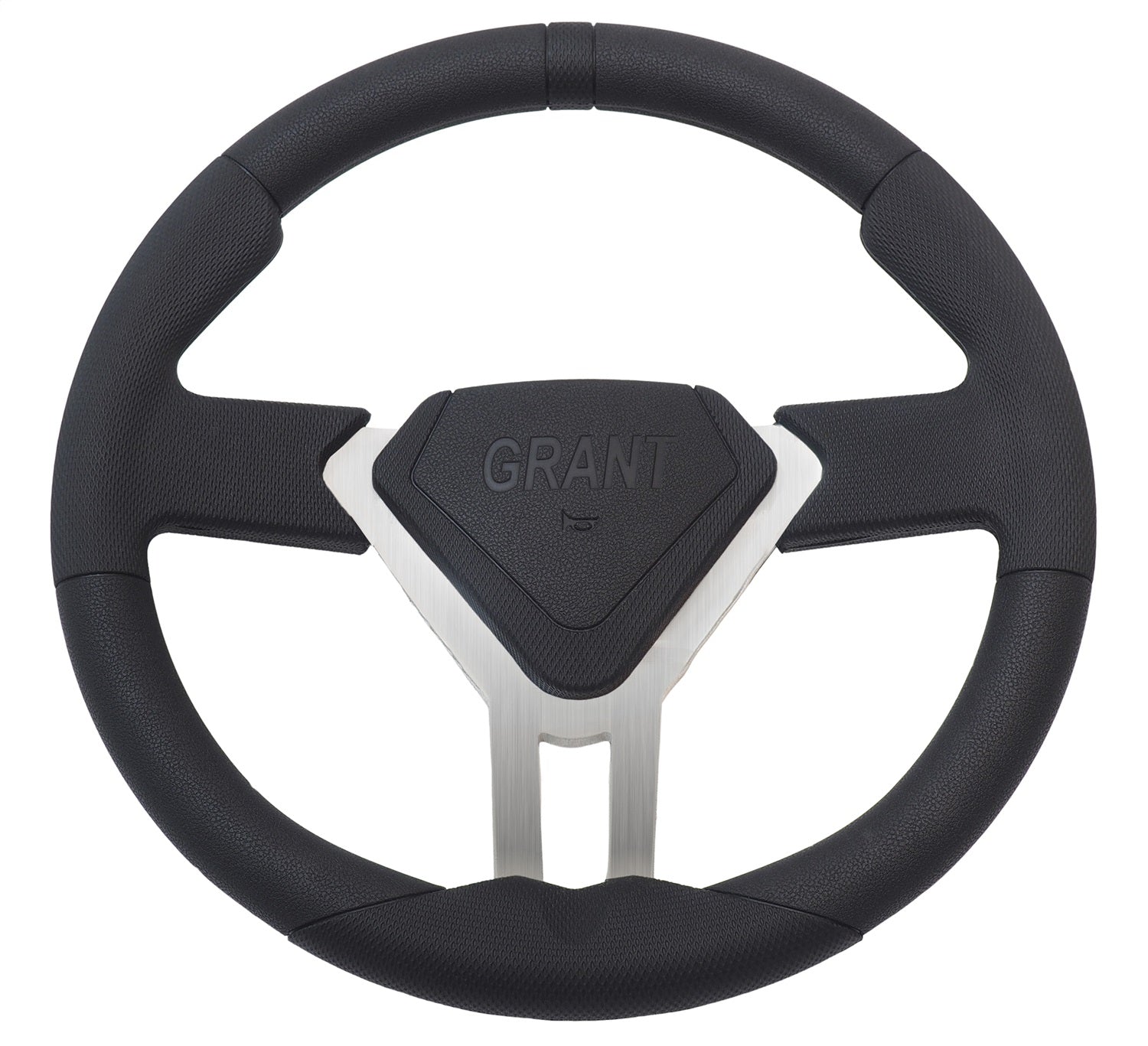 Grant 498 Pro EDGE Steering Wheel; 13.5 in. Diameter; Black; 3-Spoke Design; Grant Logo; Grant 498