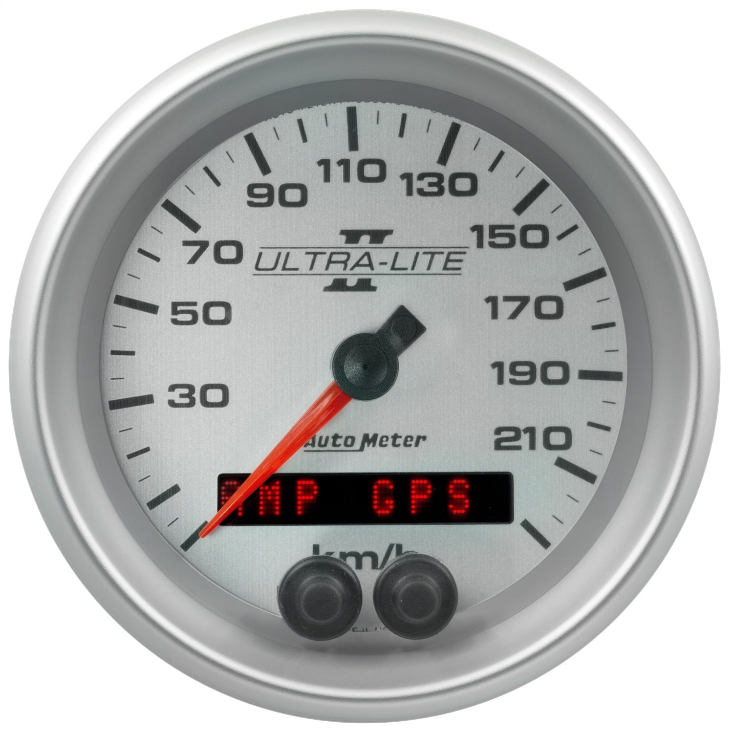 AutoMeter 4980-M GAUGE; SPEEDOMETER; 3 3/8in.; 225KM/H; GPS; ULTRA-LITE II AutoMeter 4980-M